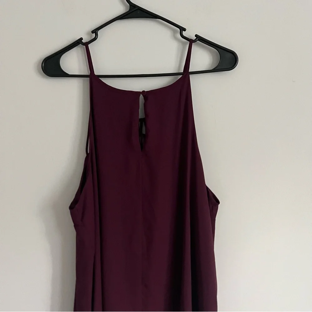 Maurices Wine Purple Sleeveless Cutout Detailed Shift Dress